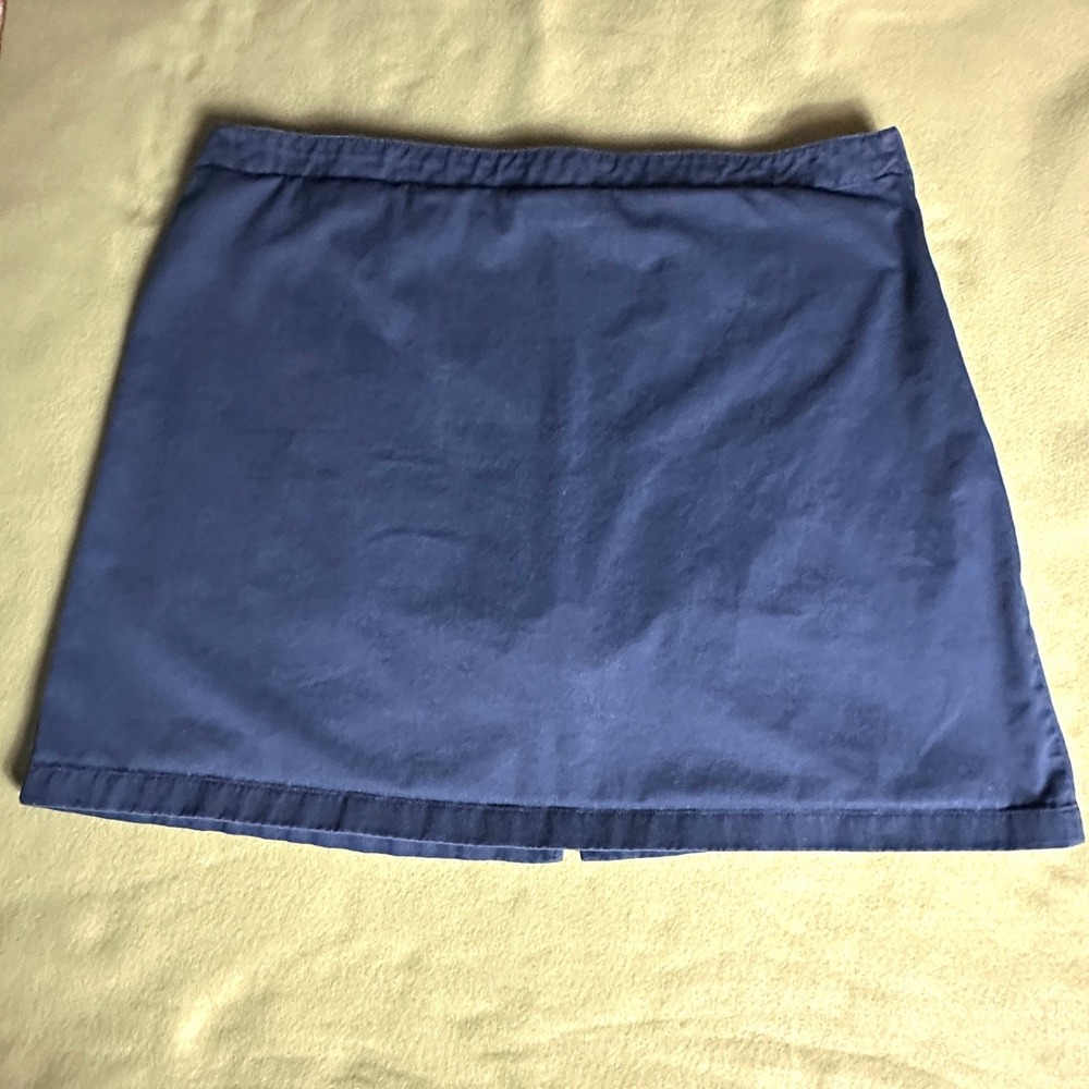 LANDS END Classic Navy School Uniform Chino Skort Womens 22W